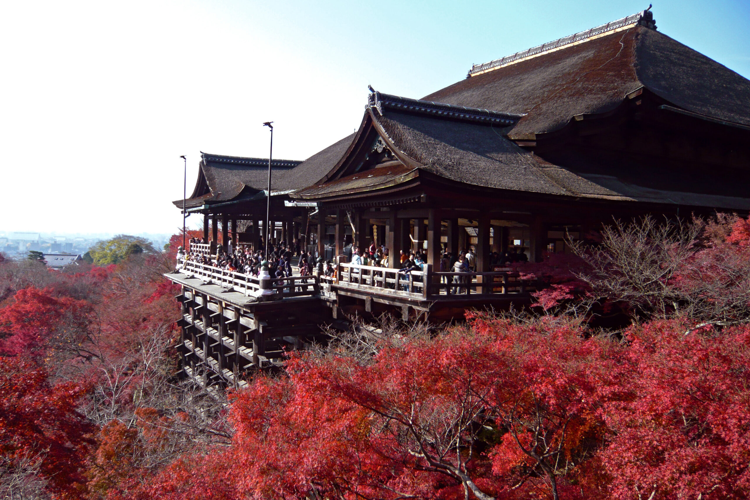Kiyomizu-dera temple and pagoda on the hillside, Kyoto